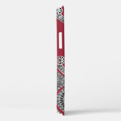 RENAISSANCE ARCHITECT Marsala Red Monogram Case-Mate iPhone Hülle (Rückseite / Rechts)