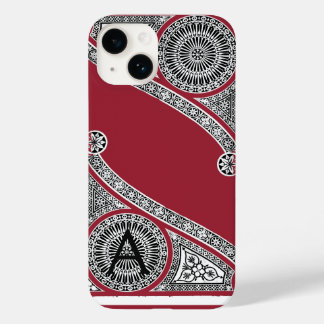 RENAISSANCE ARCHITECT Marsala Red Monogram Case-Mate iPhone Hülle