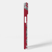 RENAISSANCE ARCHITECT Marsala Red Monogram Case-Mate iPhone Hülle (Rückseite / Rechts)