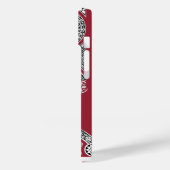 RENAISSANCE ARCHITECT Marsala Red Monogram Case-Mate iPhone Hülle (Rückseite / Links)