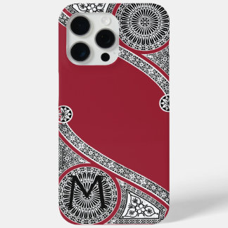 RENAISSANCE ARCHITECT Marsala Red Monogram Case-Mate iPhone Hülle