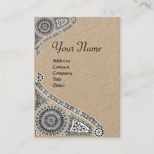 RENAISSANCE ARCHITECT MONOGRAM Schwarz-weiß Kraft Visitenkarte