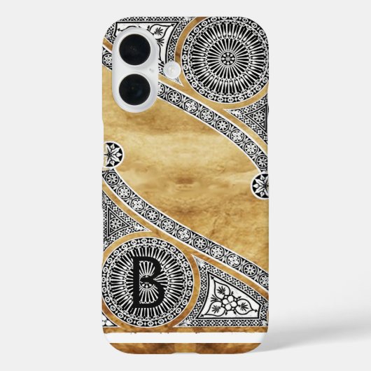 RENAISSANCE ARCHITECT-Parchment-Monogramm Case-Mate iPhone Hülle (Rückseite)