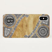 RENAISSANCE ARCHITECT-Parchment-Monogramm Case-Mate iPhone Hülle (Rückseite (Horizontal))