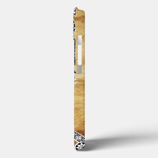 RENAISSANCE ARCHITECT-Parchment-Monogramm Case-Mate iPhone Hülle (Rückseite / Links)