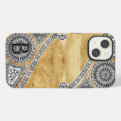 RENAISSANCE ARCHITECT-Parchment-Monogramm iPhone Hülle (Rückseite (Horizontal))