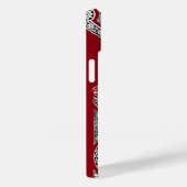 RENAISSANCE ARCHITECT Red Burgundy Monogramm Case-Mate iPhone Hülle (Rückseite / Rechts)