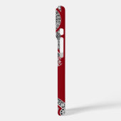 RENAISSANCE ARCHITECT Red Burgundy Monogramm Case-Mate iPhone Hülle (Rückseite / Links)