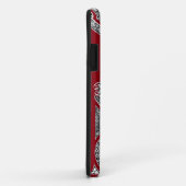 RENAISSANCE ARCHITECT Red Burgundy Monogramm Case-Mate iPhone Hülle (Hinten/Rechts)