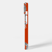 RENAISSANCE ARCHITECT Red Orange Monogramm Case-Mate iPhone Hülle (Rückseite / Links)
