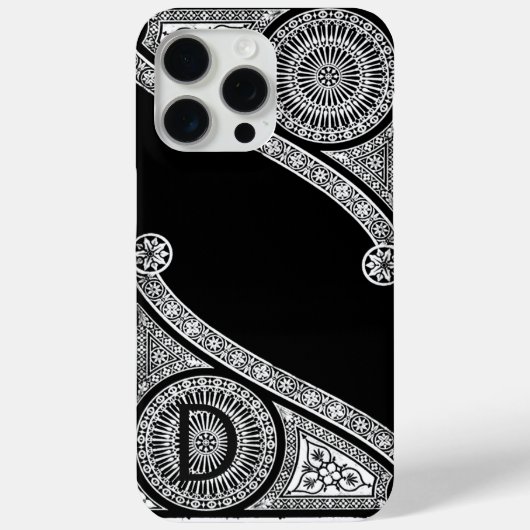 RENAISSANCE ARCHITECT Schwarz-weiß Case-Mate iPhone Hülle (Rückseite)