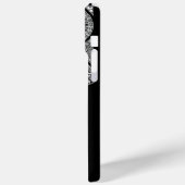 RENAISSANCE ARCHITECT Schwarz-weiß Red Gem Monogra Case-Mate iPhone Hülle (Rückseite / Links)