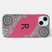 RENAISSANCE ARCHITECT Strawbere Ice Rosa Monogramm Case-Mate iPhone Hülle (Rückseite (Horizontal))
