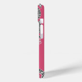 RENAISSANCE ARCHITECT Strawbere Ice Rosa Monogramm Case-Mate iPhone Hülle (Rückseite / Links)