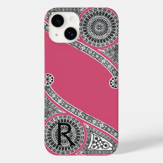 RENAISSANCE ARCHITECT Strawbere Ice Rosa Monogramm Case-Mate iPhone 14 Hülle