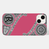 RENAISSANCE ARCHITECT Strawbere Ice Rosa Monogramm Case-Mate iPhone Hülle (Rückseite (Horizontal))