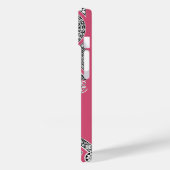 RENAISSANCE ARCHITECT Strawbere Ice Rosa Monogramm Case-Mate iPhone Hülle (Rückseite / Links)
