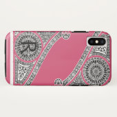 RENAISSANCE ARCHITECT Strawbere Ice Rosa Monogramm Case-Mate iPhone Hülle (Rückseite (Horizontal))