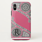 RENAISSANCE ARCHITECT Strawbere Ice Rosa Monogramm Case-Mate iPhone Hülle (Rückseite)