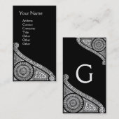 RENAISSANCE-ARCHITEKT,ARCHITEKTUR-Monogramm 1 Visitenkarte (Vorne/Hinten)