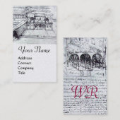 RENAISSANCE ARCHITEKTUR, ARCHITEKT, ENGINEER, Gold Visitenkarte (Vorne/Hinten)