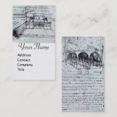 RENAISSANCE ARCHITEKTUR, ARCHITEKT, ENGINEER, Silb Visitenkarte (Vorne/Hinten)