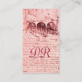 RENAISSANCE ARCHITEKTUR, ARCHITEKT, INGENIEUR, ros Visitenkarte (Rückseite)