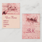 RENAISSANCE ARCHITEKTUR, ARCHITEKT, INGENIEUR, ros Visitenkarte (Vorne/Hinten)