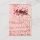 RENAISSANCE ARCHITEKTUR, ARCHITEKT, INGENIEUR, ros Visitenkarte (Rückseite)