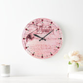 RENAISSANCE ARCHITEKTUR, ARCHITEKT, Pink Große Wanduhr (Zuhause)