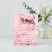 RENAISSANCE ARCHITEKTUR, rosa Postkarte (Stehend Vorderseite)
