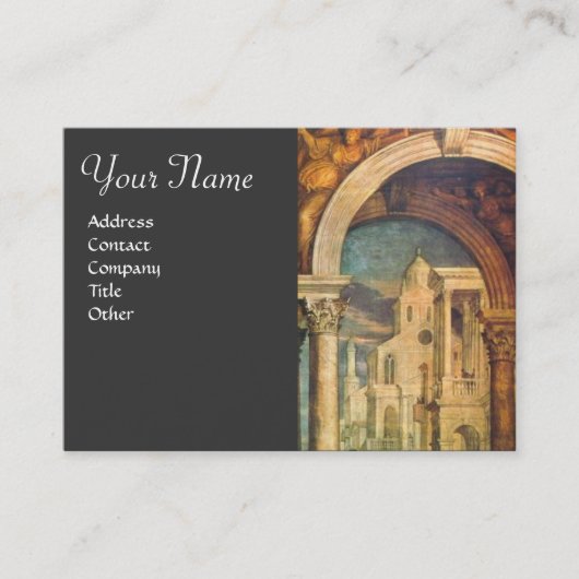 RENAISSANCE ARCHITEKTUR Yellow Gray Architecture Visitenkarte (Vorderseite)