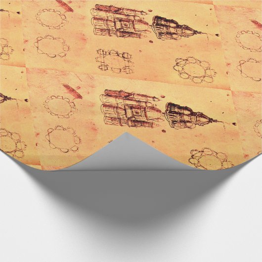 RENAISSANCE ARCHITEKTURELLES PROJEKT, ARCHITEKT GESCHENKPAPIER (Ecke)