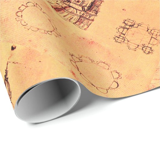 RENAISSANCE ARCHITEKTURELLES PROJEKT, ARCHITEKT GESCHENKPAPIER (Rolleneckpunkt)