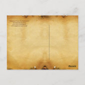 RENAISSANCE ARCHITEKTURELLES PROJEKT, Pergament Postkarte (Rückseite)