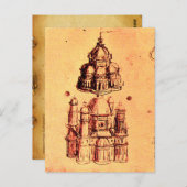 RENAISSANCE ARCHITEKTURELLES PROJEKT, Pergament Postkarte (Vorne/Hinten)