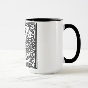 Renaissance-Art-Alphabet-Buchstabe Z auf Tasse
