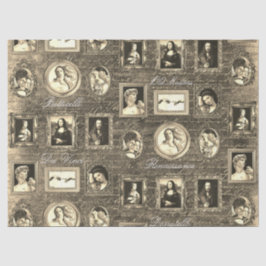 Renaissance Art Gerahmte Antique Sepia Entdeckungs Seidenpapier