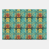 Renaissance Art Nouveau Gradient Wallpaper Design Geschenkpapier Set (Vorderseite 3)