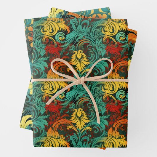 Renaissance Art Nouveau Gradient Wallpaper Design Geschenkpapier Set (Beispiel)