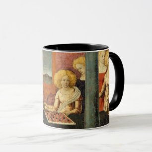 Renaissance Art Schach Spieler Temperische Malerei Tasse