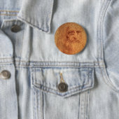Renaissance Art Self Portrait von Leonardo da Vinc Button (Beispiel)