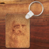 Renaissance Art Self Portrait von Leonardo da Vinc Schlüsselanhänger (Rückseite)