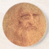 Renaissance Art Self Portrait von Leonardo da Vinc Untersetzer (Vorne)