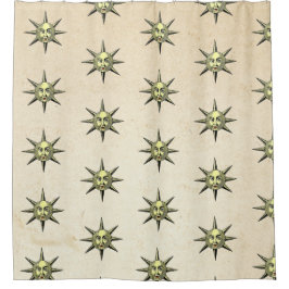 Renaissance Astronomie - Sonnengesicht Hand gefärb Duschvorhang