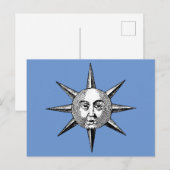 Renaissance Astronomie - Sonnengesicht Postkarte (Vorne/Hinten)