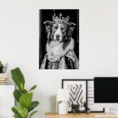 Renaissance Australian Shepherd Portrait, Royal Poster (Heimbüro)
