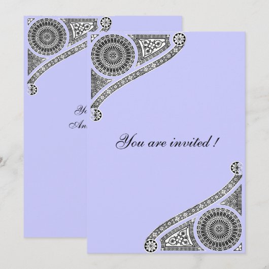 RENAISSANCE, blau Einladung (Vorne/Hinten)