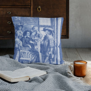 Renaissance Blau Toile Der verlorene Sohn Kissen
