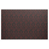 Renaissance-Blumen - Schwarz auf Dunkelrot Stoff (Yard (91,4 cm))